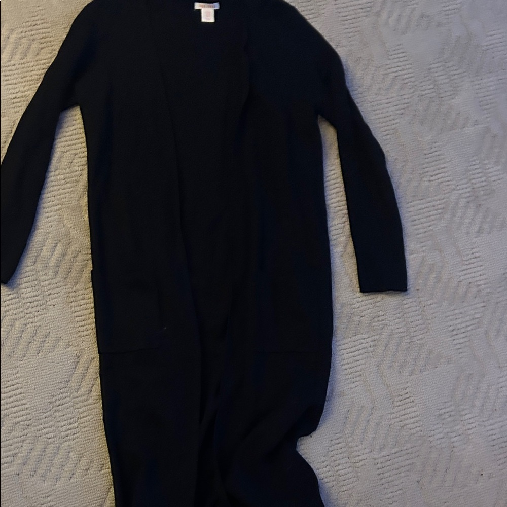 Women's Black Long Cardigan Sweater